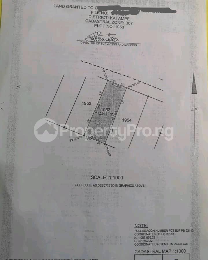 Land for sale Katampe Ext Abuja