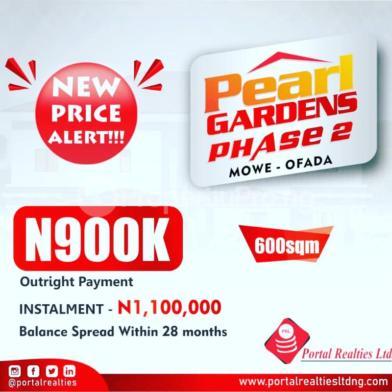 Land for sale Mowe Obafemi Owode Ogun