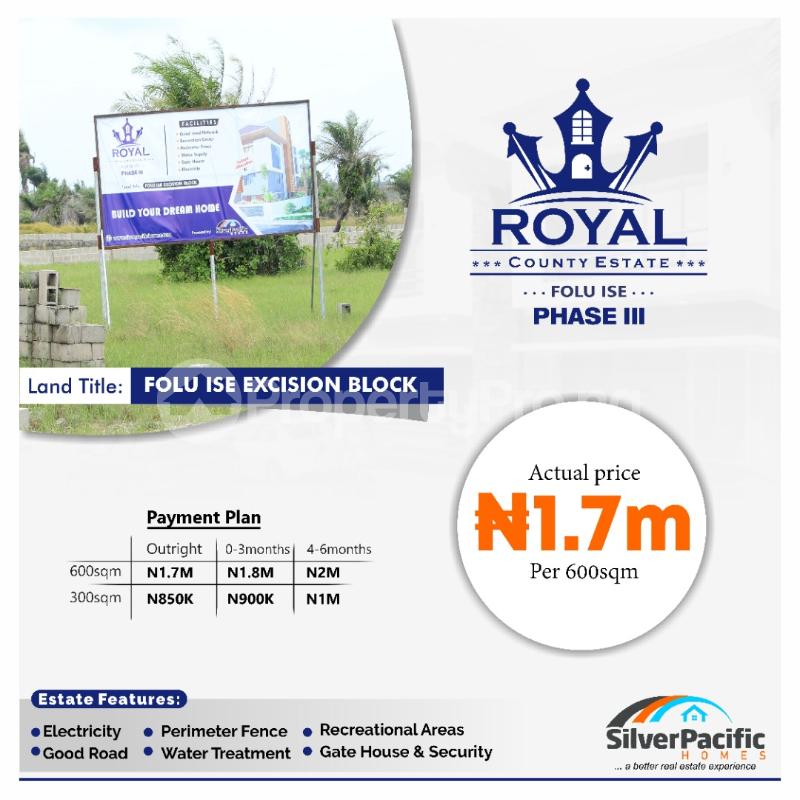 Land for sale Royal County 111 Okun Ise Village Ise town Ibeju-Lekki Lagos
