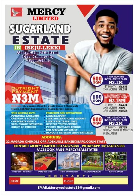 Land for sale Along Eleko Folu Road, Egon Community, Ibeju Lekki Eleko Ibeju-Lekki Lagos