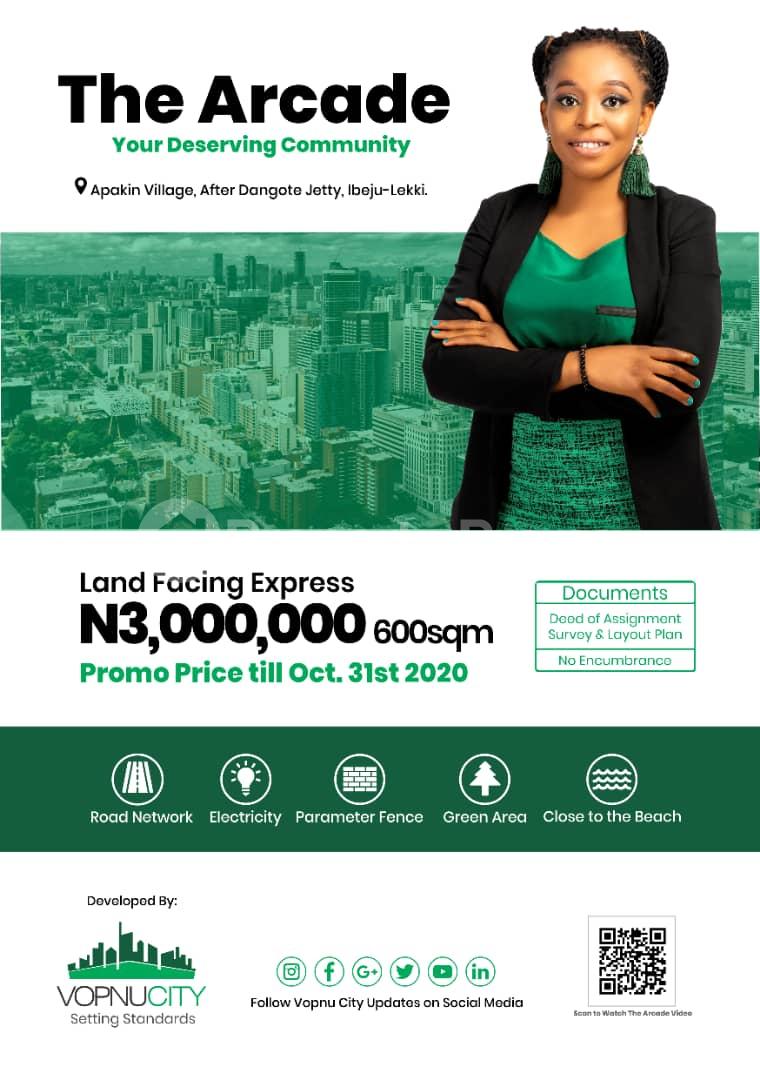 Land for sale The Arcade Estate Akpakin Facing Express Dangote Jetty Free Trade Zone Ibeju-Lekki Lagos - 0