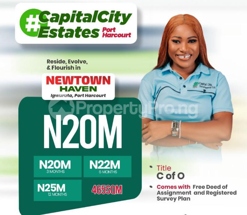 Land for sale Igwuruta/newtown Haven Estate/rukpokwu C4i Check Point Port Harcourt Rivers