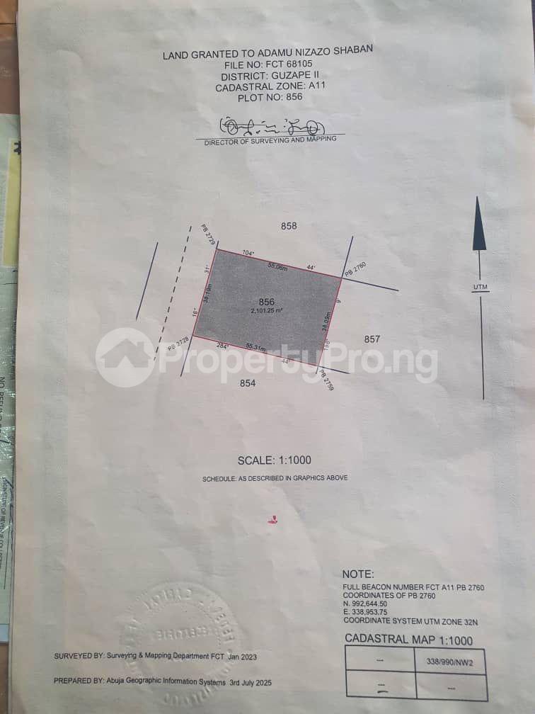 Land for sale Guzape Abuja