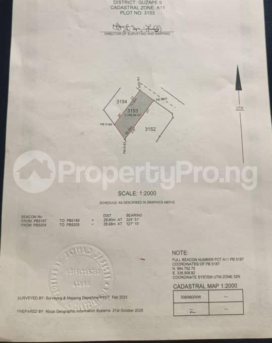 Land for sale Guzape Abuja