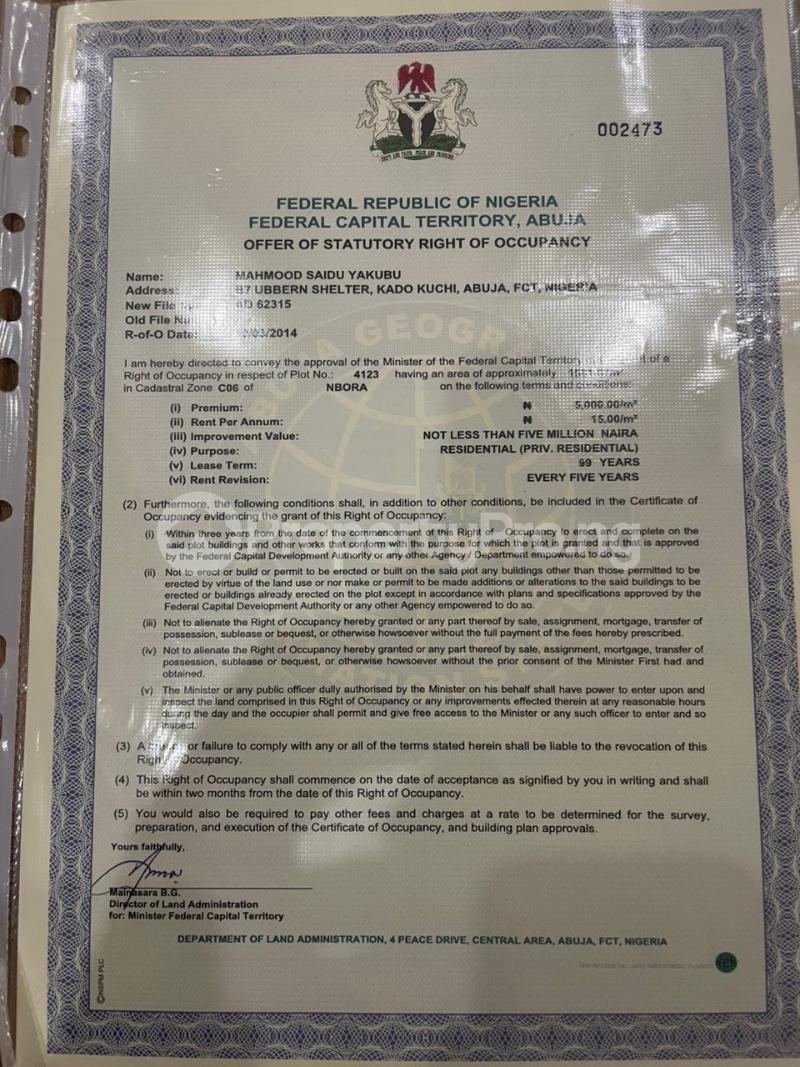 Land for sale Behind Citec Mbora Jabi Abuja