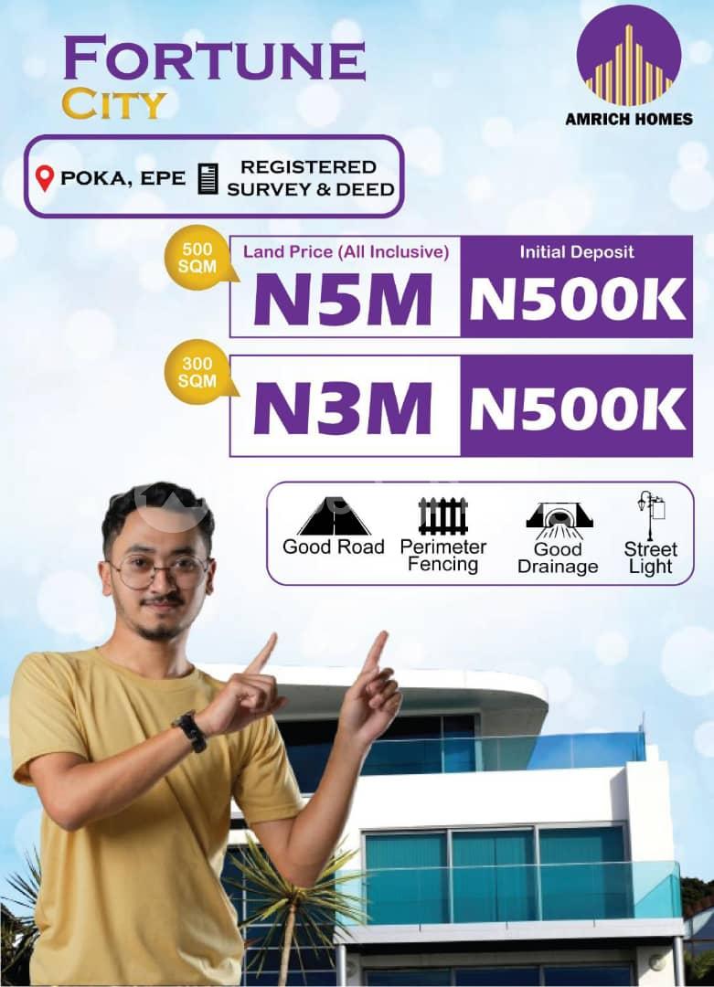 Land for sale Poka Epe/ Fortune City Es/tate/ Alaro City Epe Road Epe Lagos