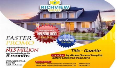 Land for sale Richview Estate, Akodo, Ibeju Lekki, Lagos. Akodo Ise Ibeju-Lekki Lagos