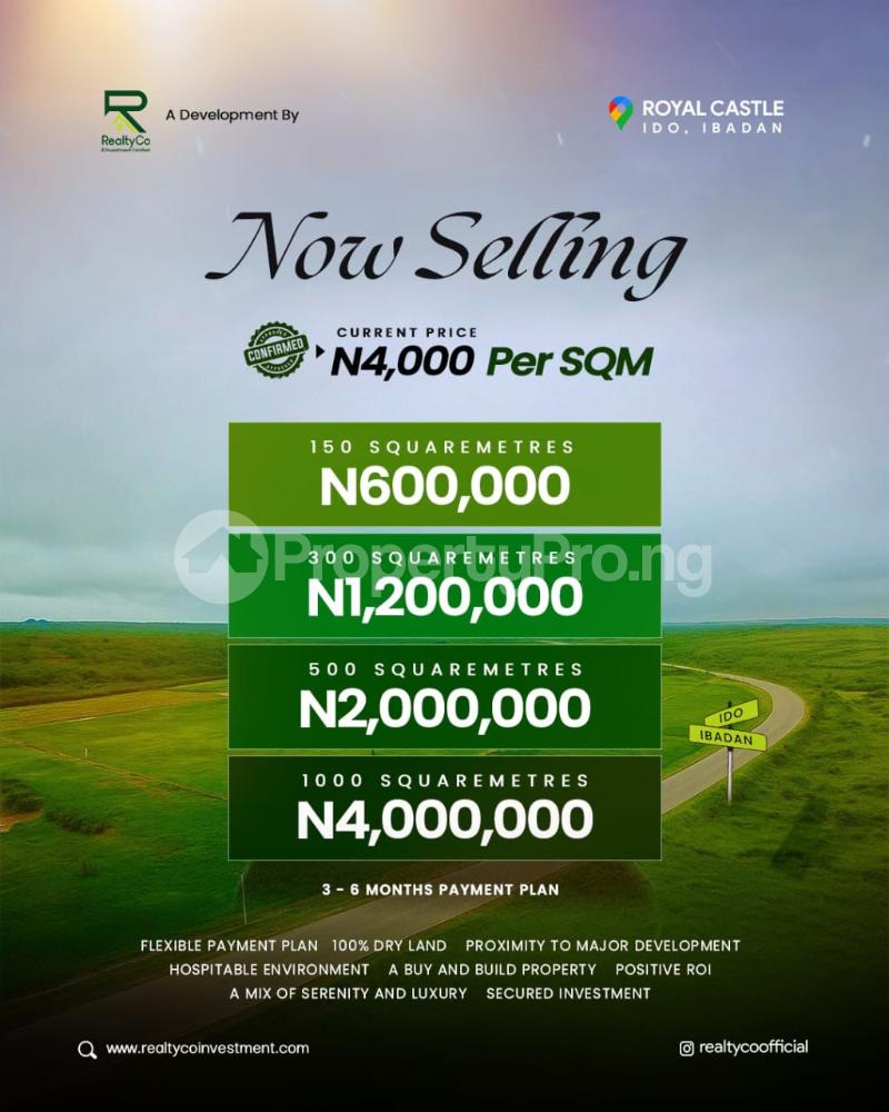 Land for sale Ido Local Government/royal Castle/ido Market Ido Oyo