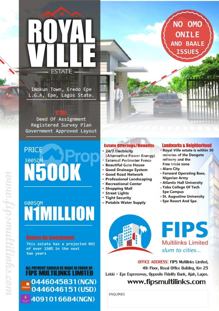 Land for sale Imokun By Yewa Road Epe, Lagos Epe Road Epe Lagos