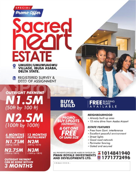 Land for sale Umuedi/umuwuagwu Village, Ibusa Asaba Asaba Delta