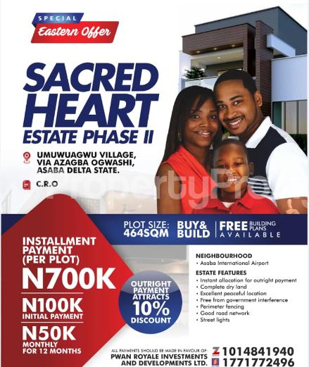Land for sale Umuwuagwu Village, Via Azagba/ogwashi Asaba Delta