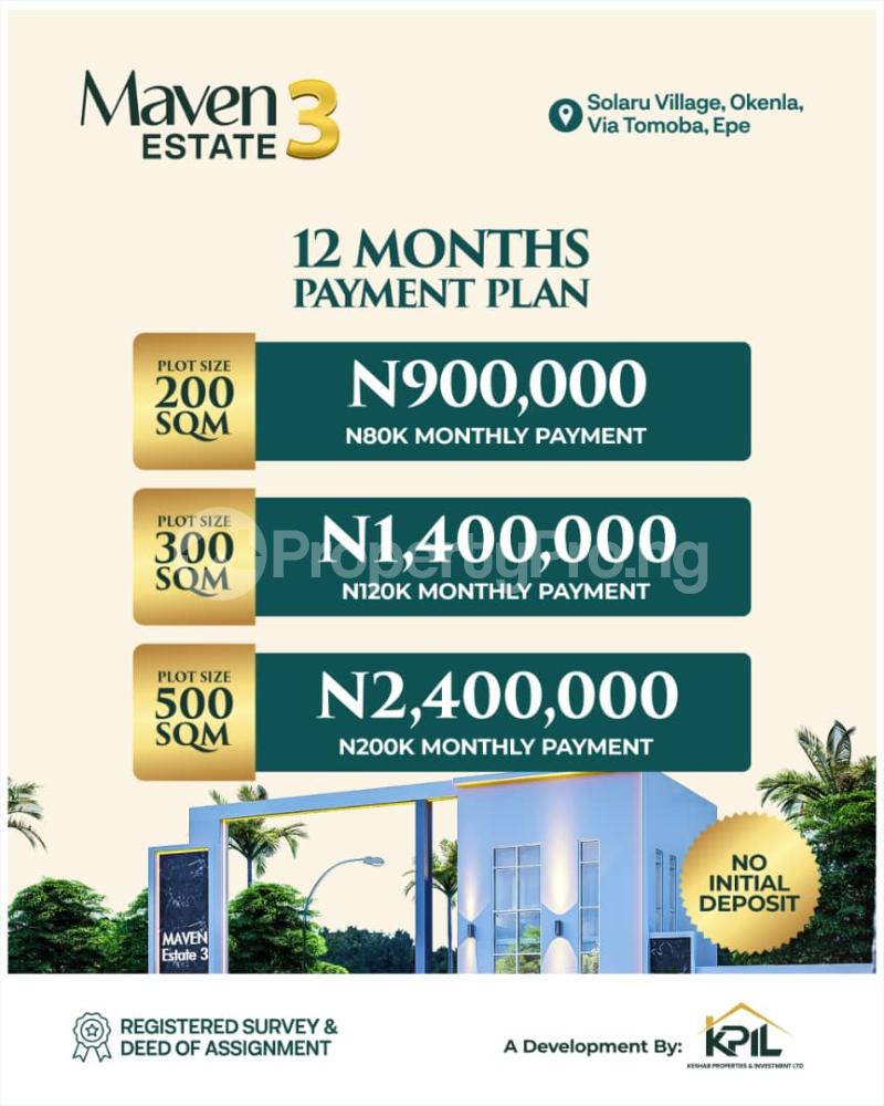 Land for sale Kay Haven Imota Kay Haven Kajola Close To Yaba Tech And Caleb University Sagamu Sagamu Ogun