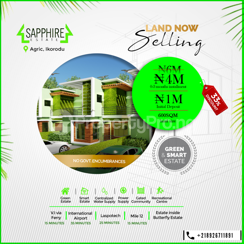 Land for sale Estate Inside Butterfly Estate Ikorodu Ikorodu Lagos