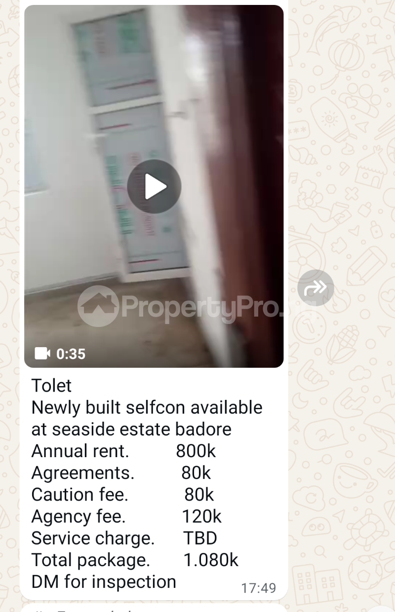 1 bedroom Flat / Apartment for rent Seaside Estate Badore Ajah Lagos