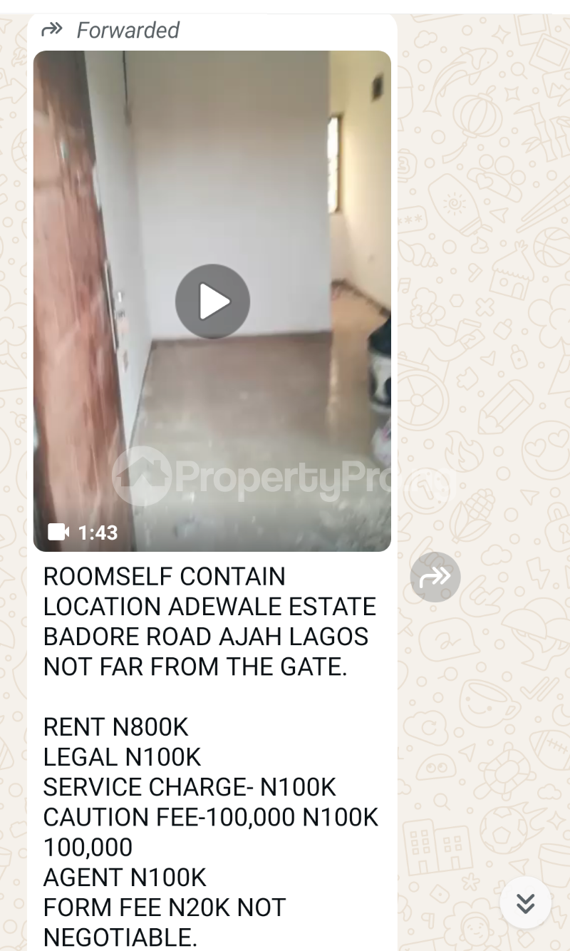 1 bedroom Flat / Apartment for rent Adewale Estate, Badore Ajah Lagos