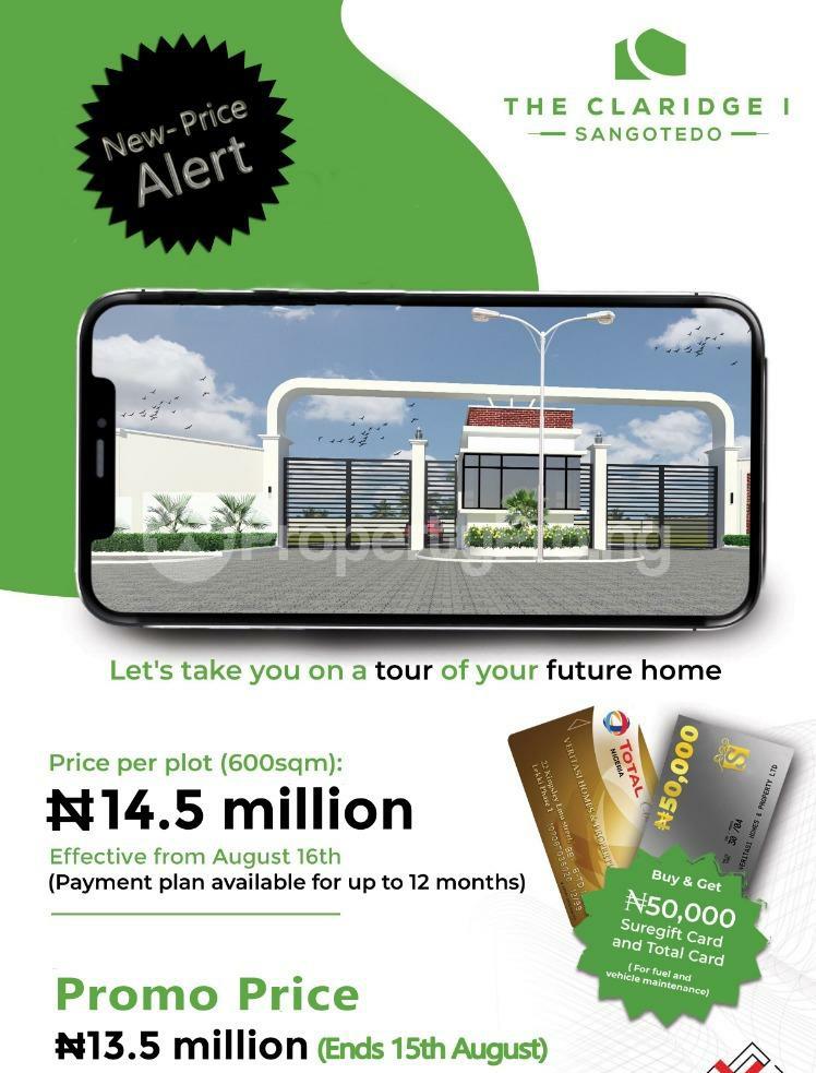 Land for sale Behind Shoprite Sangotedo Monastery road Sangotedo Lagos - 0