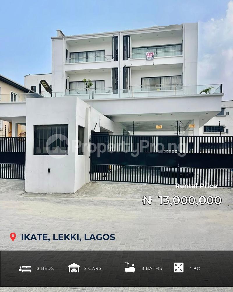 3 bedroom House for rent  Ikate Lekki Lagos