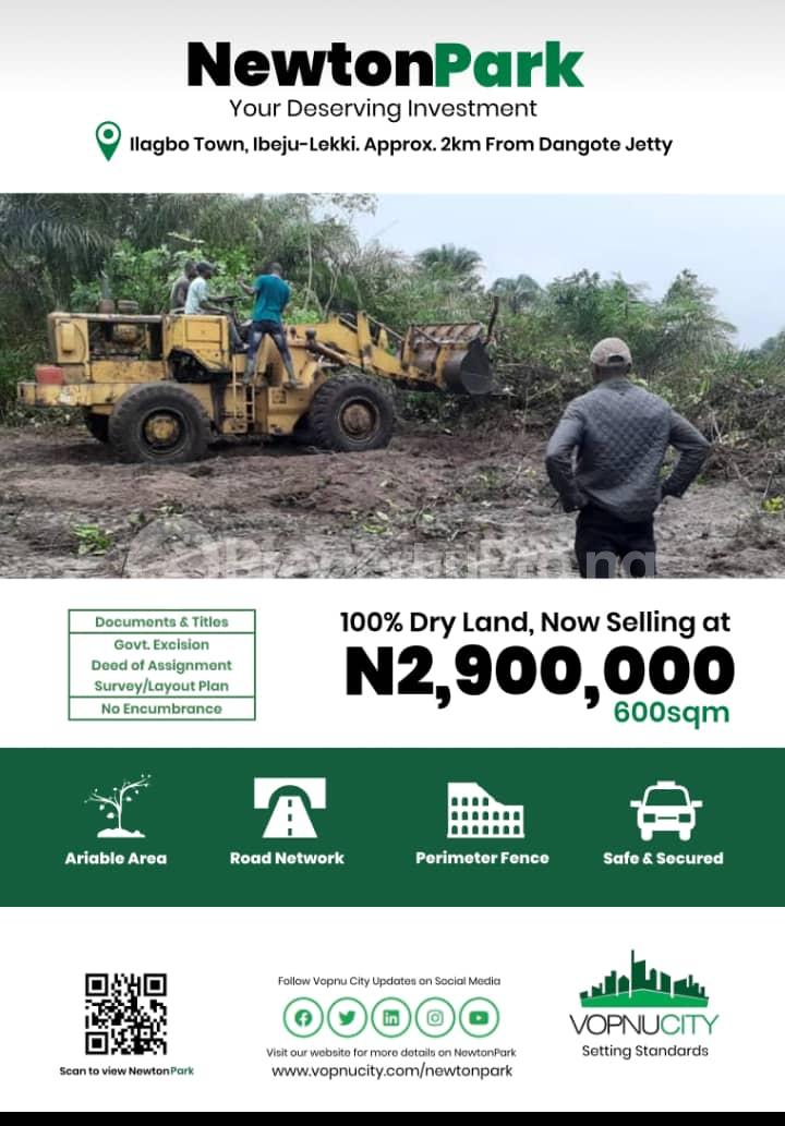 Land for sale The Newton Park Ilagbo Town Ibeju Lekki LaCampaigne Tropicana Ibeju-Lekki Lagos - 0