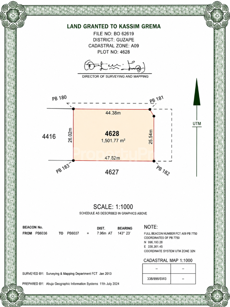 Land for sale Guzape Abuja