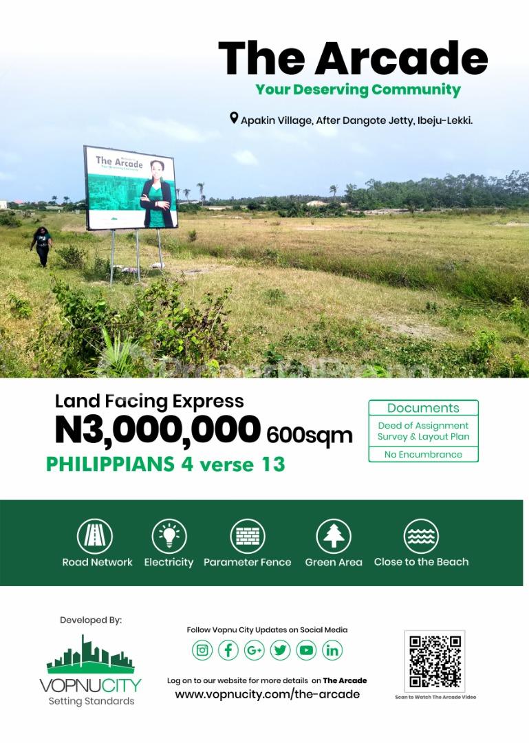 Land for sale The Arcade Estate Akpakin Town Facing Express Free Trade Zone Ibeju-Lekki Lagos - 0