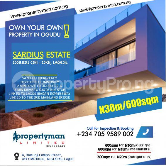 Land for sale Sardius Estate Behind Daily Manner, Ogudu Ori Oke, Lagos Ogudu-Orike Ogudu Lagos - 0