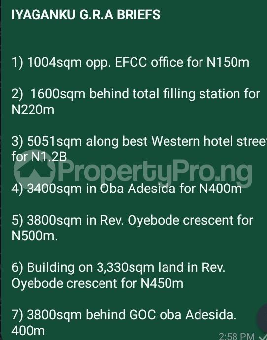 Land for sale Iyaganku Gra Ibadan Iyanganku Ibadan Oyo