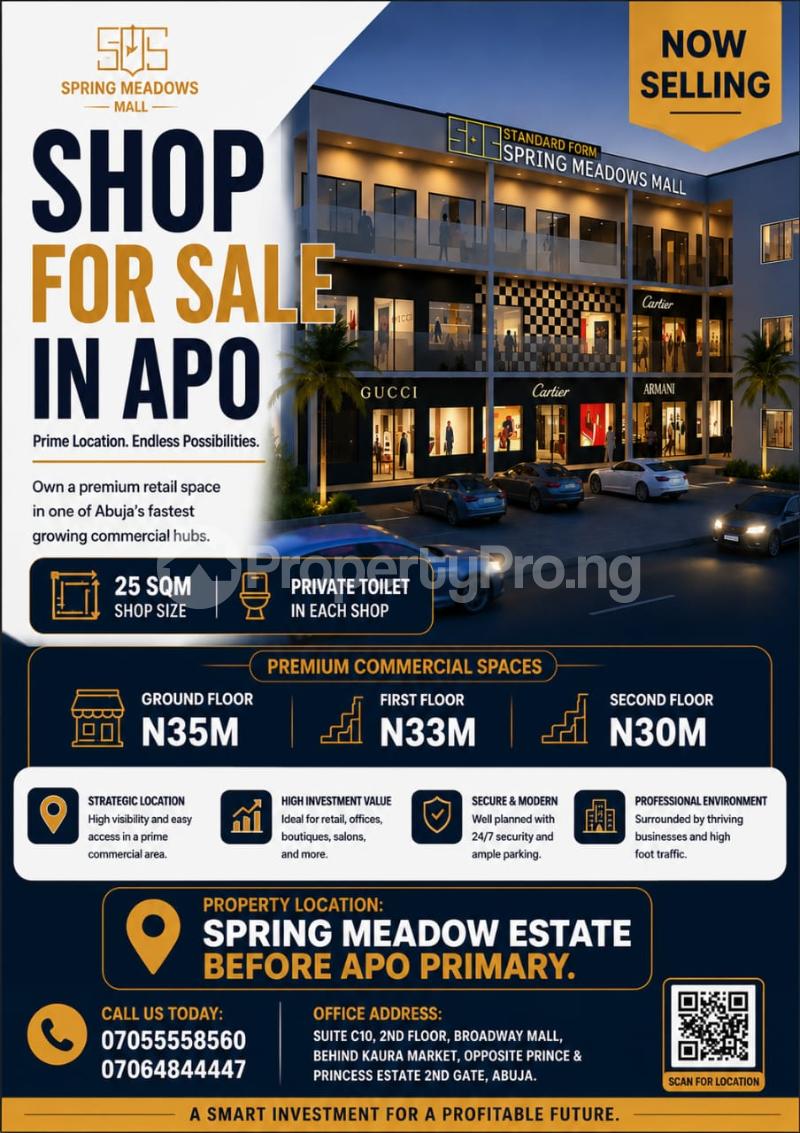1 bedroom Commercial Property for sale Apo Resettlement Apo Abuja