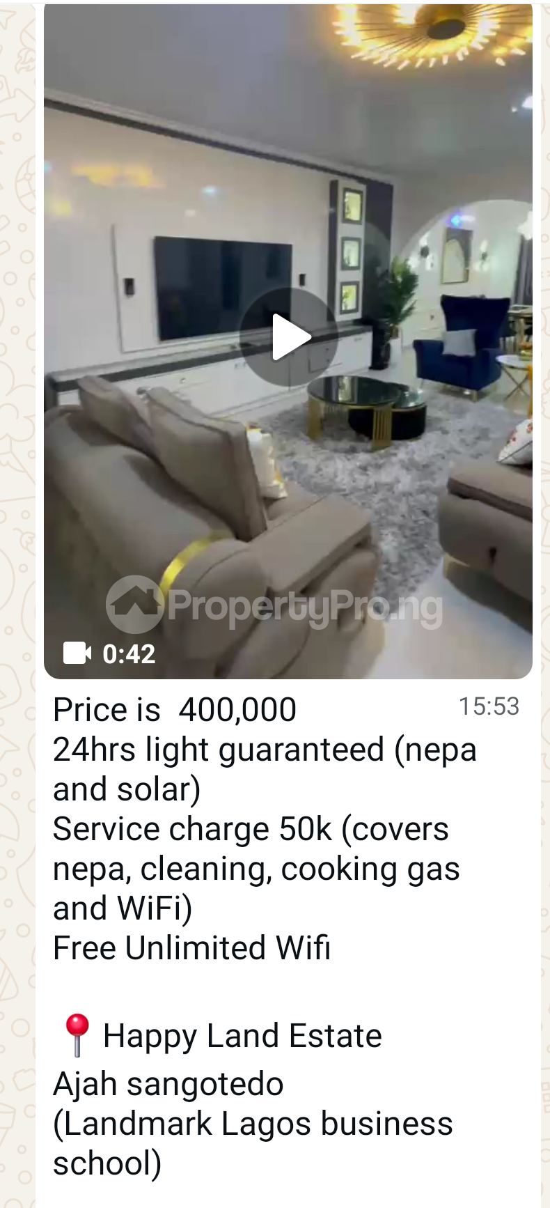 1 bedroom Flat / Apartment for shortlet Happy Land Sangotedo Ajah Lagos