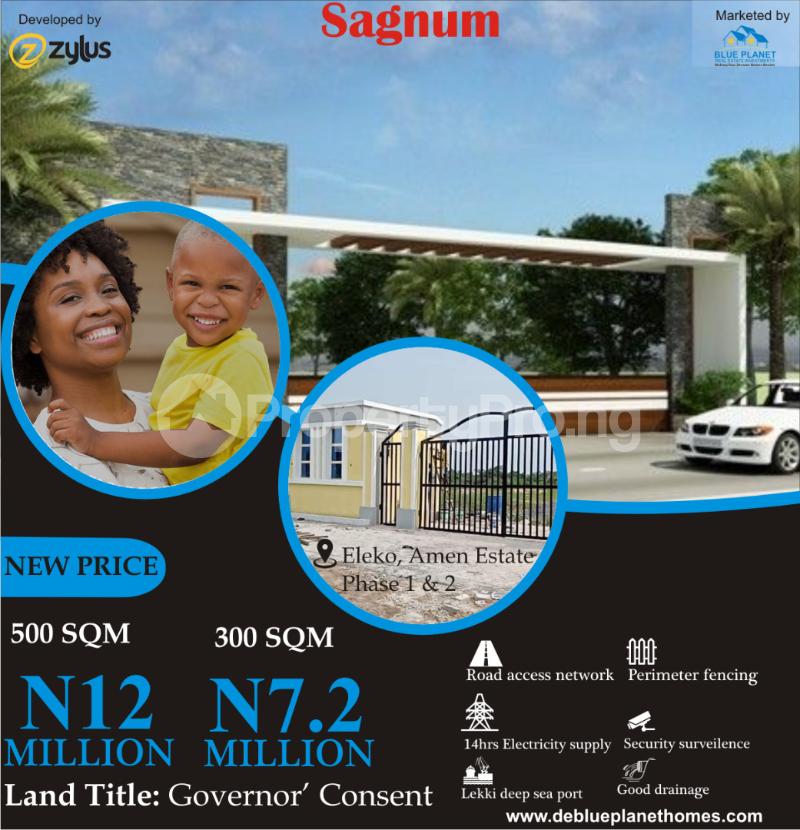Land for sale Signum Estate, Oreki Community Before Eleko. Eleko Ibeju-Lekki Lagos