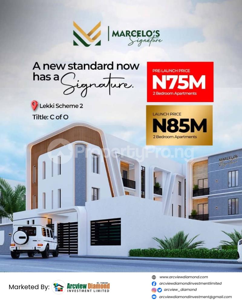 2 bedroom Flat / Apartment for sale Marcelo Signature Estate Lekki Scheme 2 Ajah Lagos