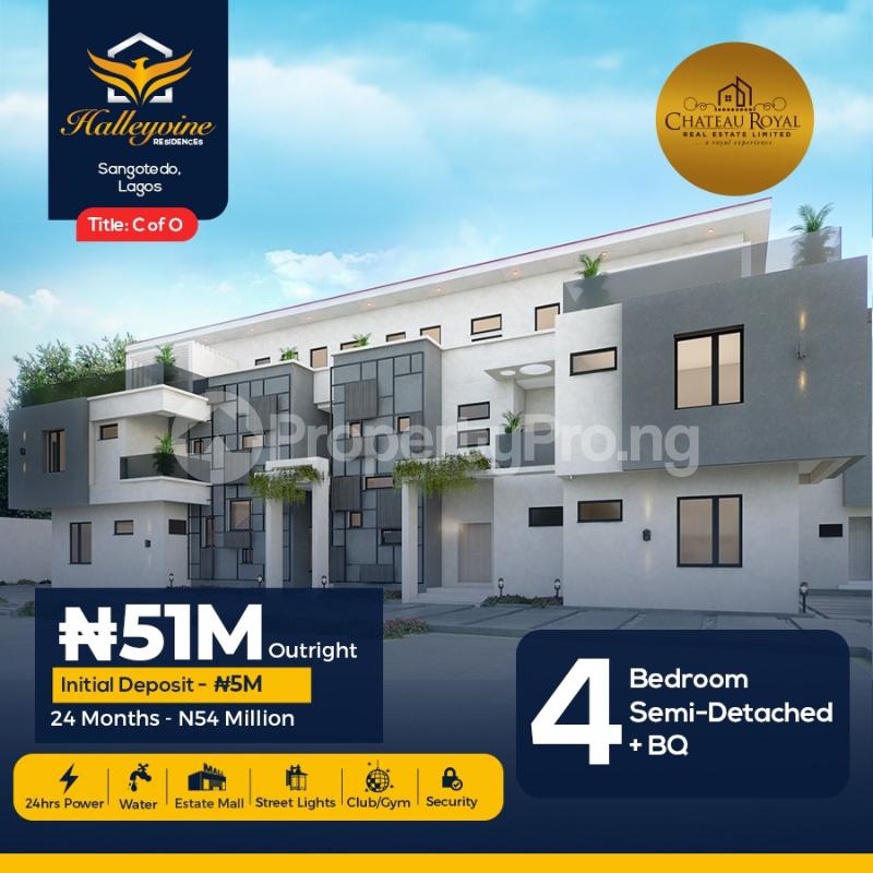 4 bedroom House for sale Halleyvine Residence Sangotedo Ajah Lagos