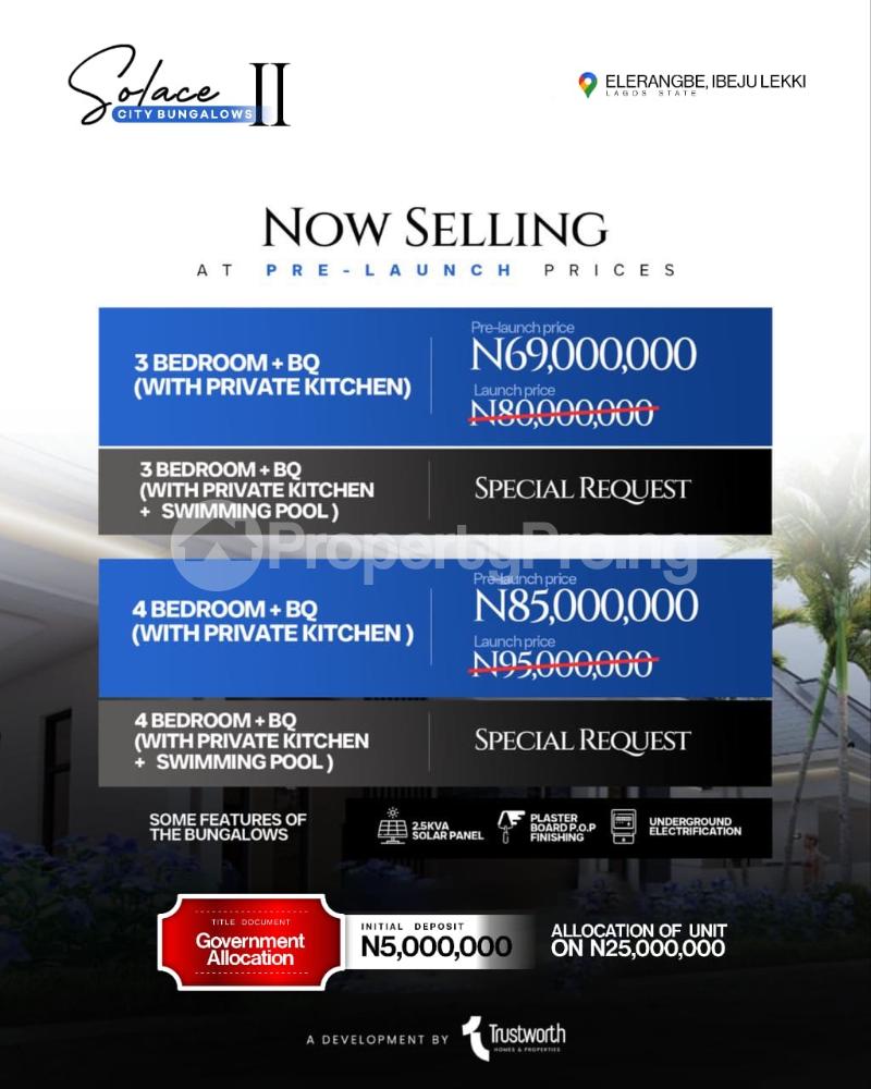 3 bedroom House for sale Eleranigbe| Trusthworth | Eleko Eleranigbe Ibeju-Lekki Lagos
