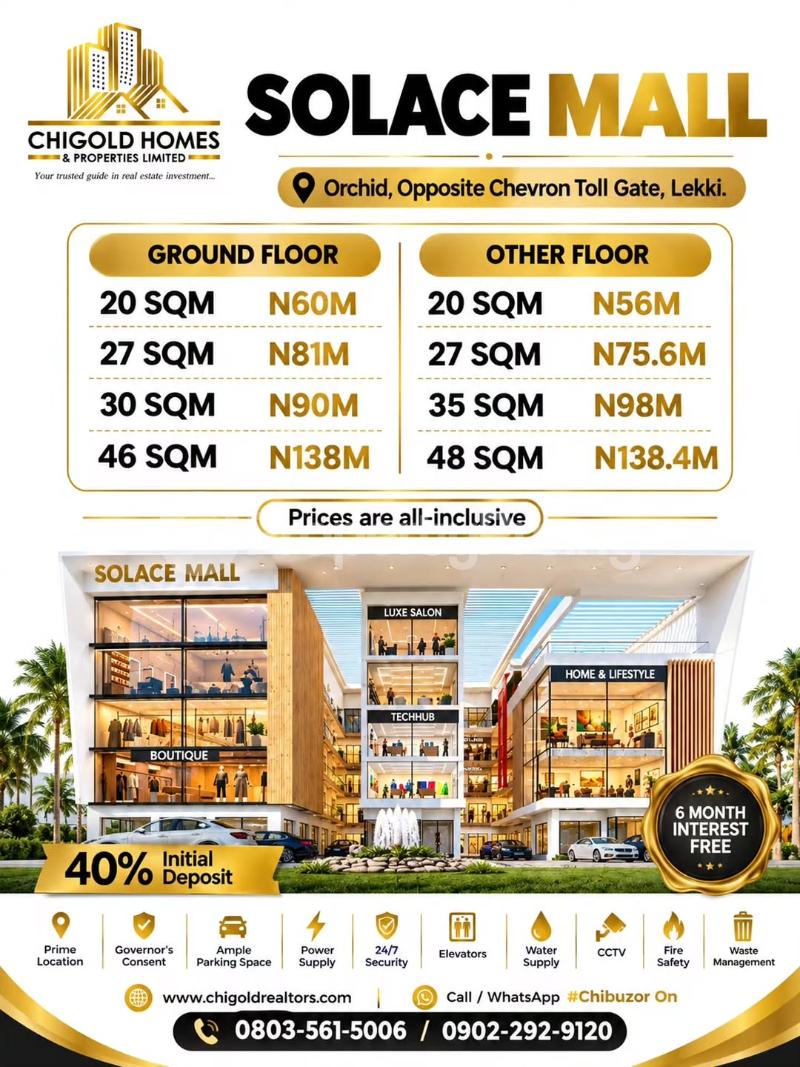 1 bedroom Commercial Property for sale Orchid Road 2nd Toll Gate Lekki Lagos