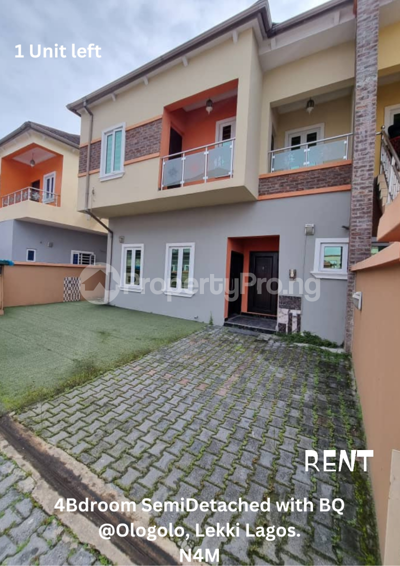 4 bedroom House for rent Ologolo Lekki Lagos