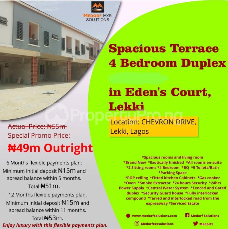 4 bedroom House for sale Chevron Alternative Drive. chevron Lekki Lagos