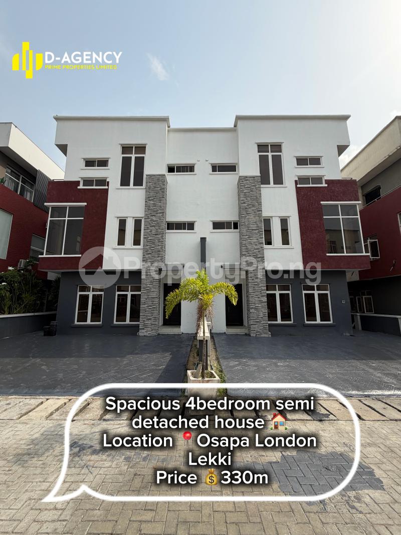 4 bedroom House for sale Osapa london Lekki Lagos