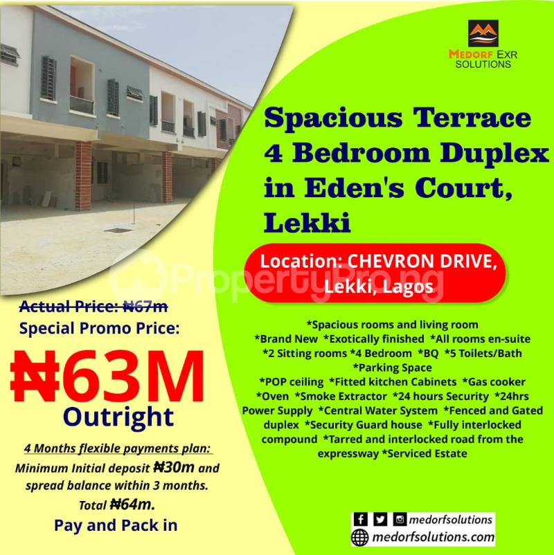 4 bedroom House for sale Widens Court, Shevron Drive, Lekki, Lagos State. chevron Lekki Lagos