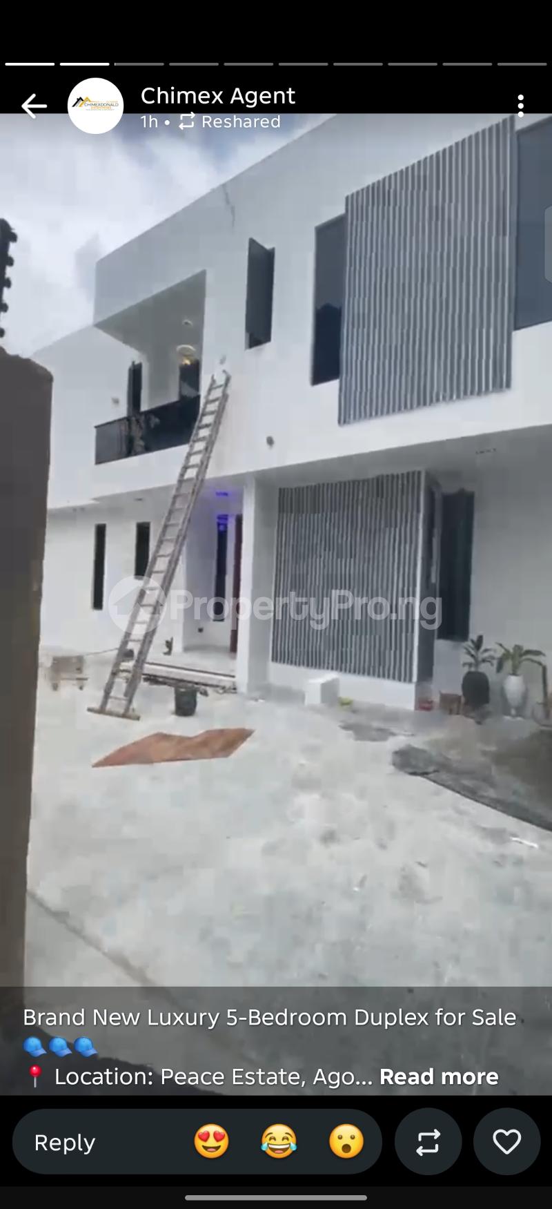 5 bedroom House for sale Peace Estate Ago palace Okota Lagos