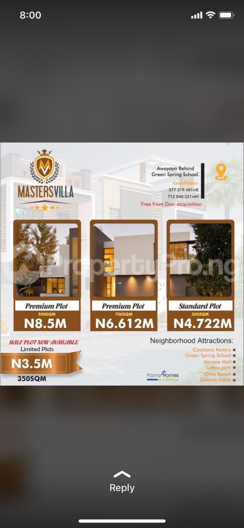 Land for sale By Greenspring School Awoyaya Ajah Lagos
