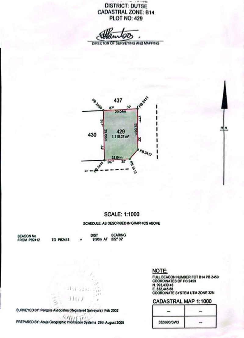 Land for sale Apo Dutse Apo Dutse Abuja