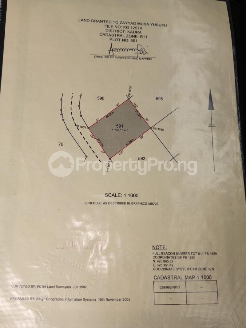 Land for sale Kaura Before Human Right Radio Kaura (Games Village) Abuja