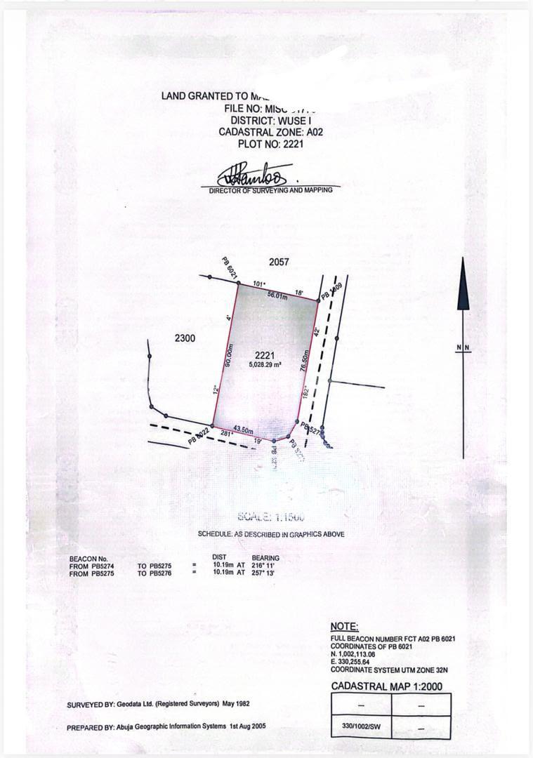 Land for sale Zone 5 Zone 5 Wuse 1 Abuja