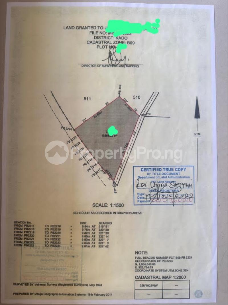 Land for sale Cose To Ganduje House Kado Abuja