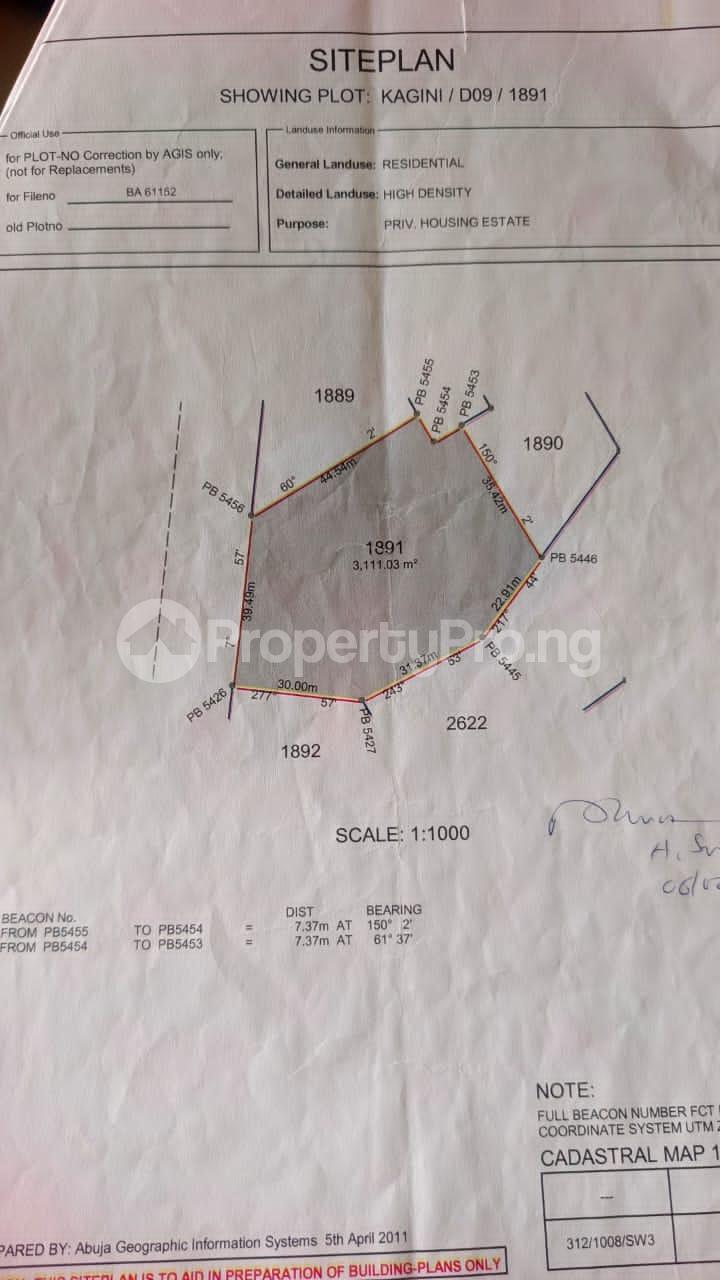 Land for sale Kagini District Along Along Express Kubwa Abuja