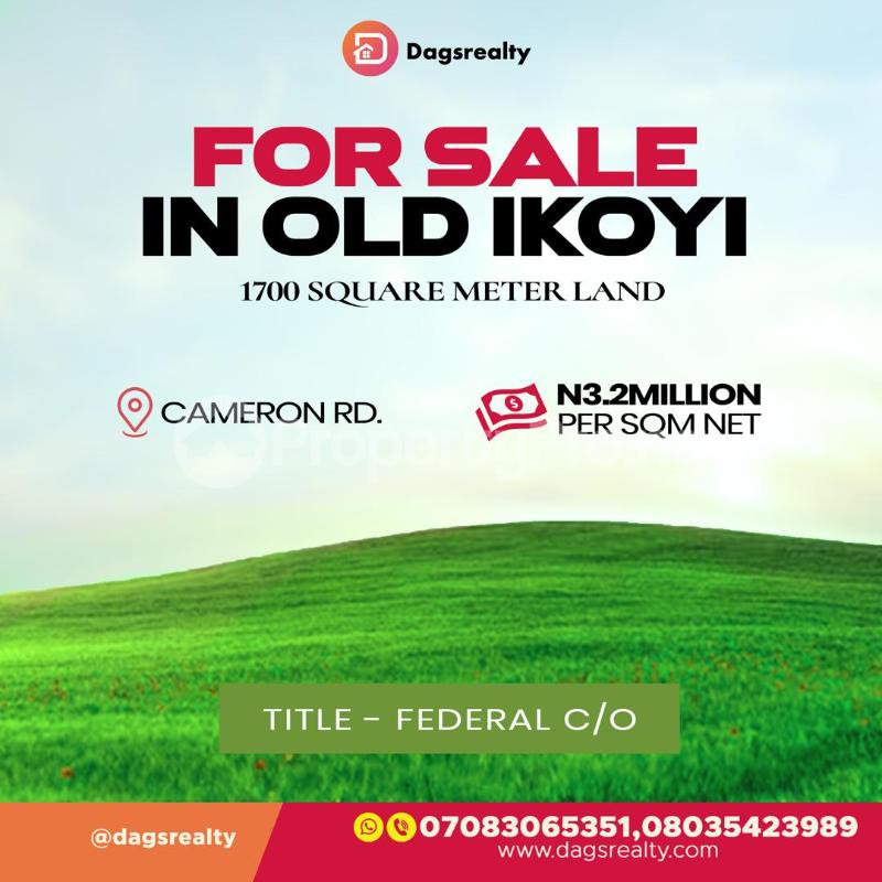Land for sale Cameron Rd. Old Ikoyi Ikoyi Lagos