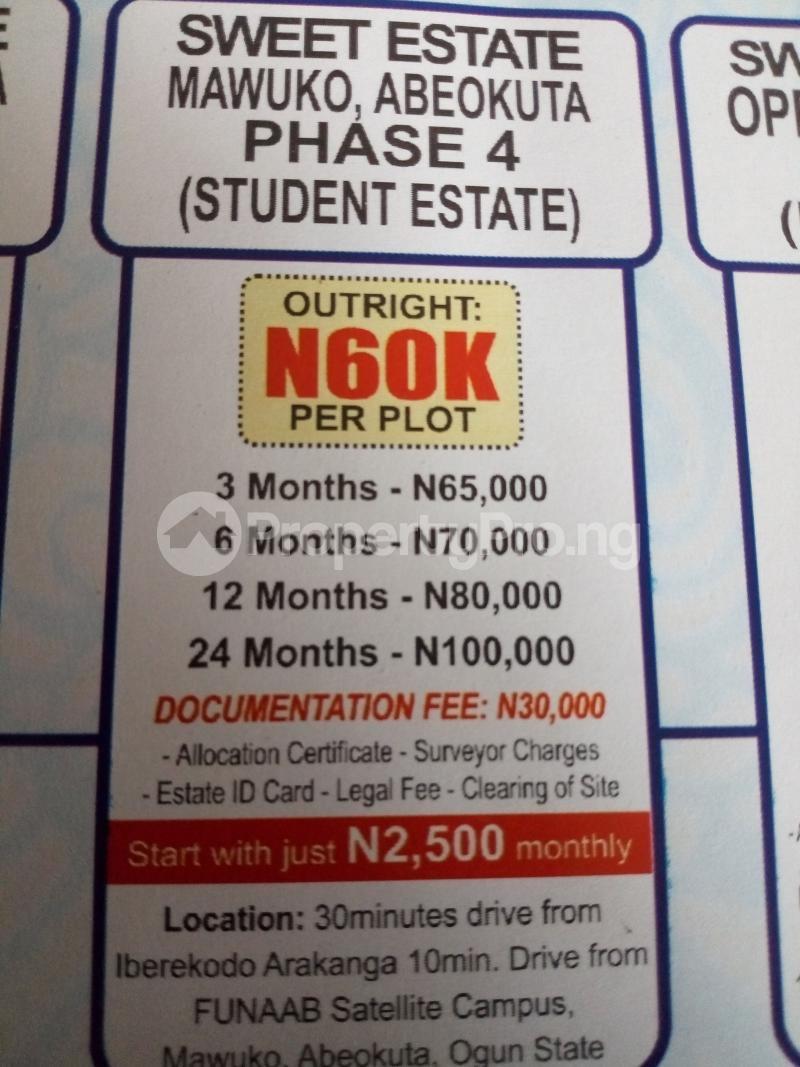 Land for sale Mawuko Phase 4 Mawuko Abeokuta Ogun