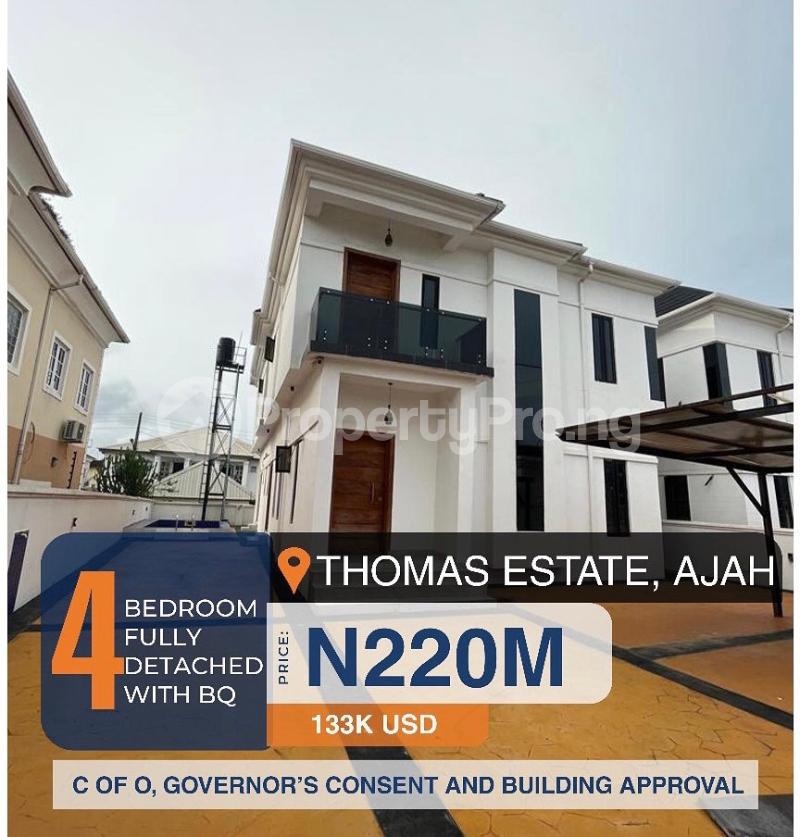 4 bedroom House for sale Thomas estate Ajah Lagos