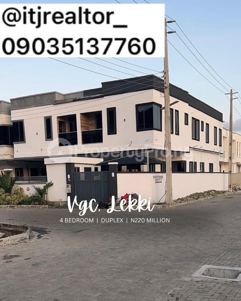 4 bedroom House for sale VGC Lekki Lagos