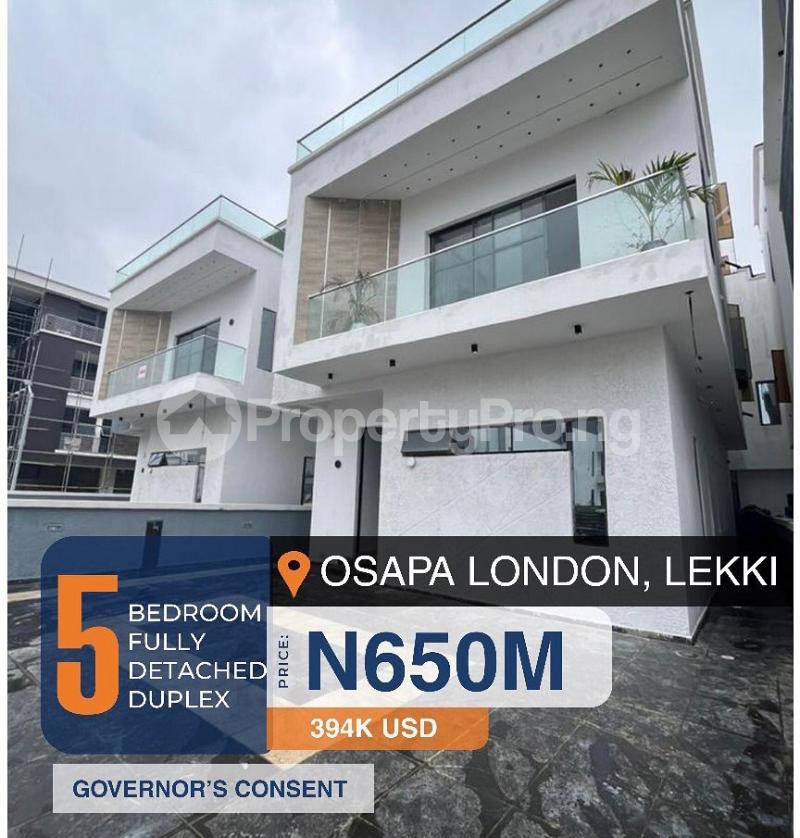 5 bedroom House for sale Osapa london Lekki Lagos