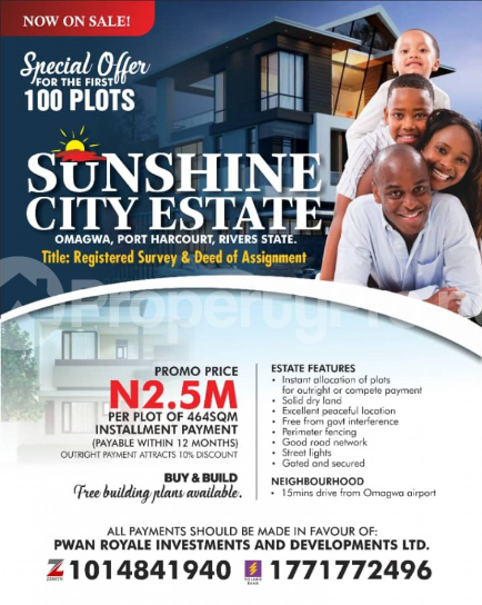 Land for sale Omagwa Port Harcourt Rivers